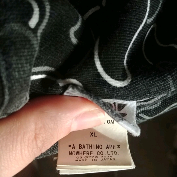 OG A Bathing Ape reversible gray/neon camo college - Picture 6 of 6